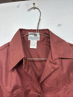 New Women’s Dickson Jenkins Red Long Sleeve Pearl Snap Size 32 MM-96