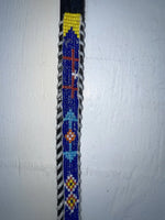 New Black Genuine Leather Beaded 32” Belt Z-136