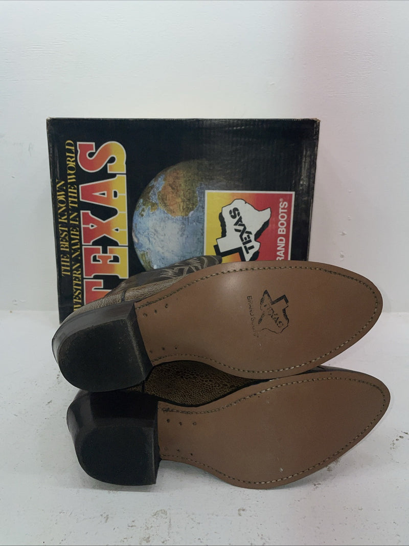 New Men’s Brown Texas Brand Cowboy Boots. 5041 10.5 10 1/2 D. 8-35