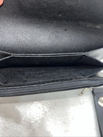 New Black Split Leather Chain Belt Wallet P-500