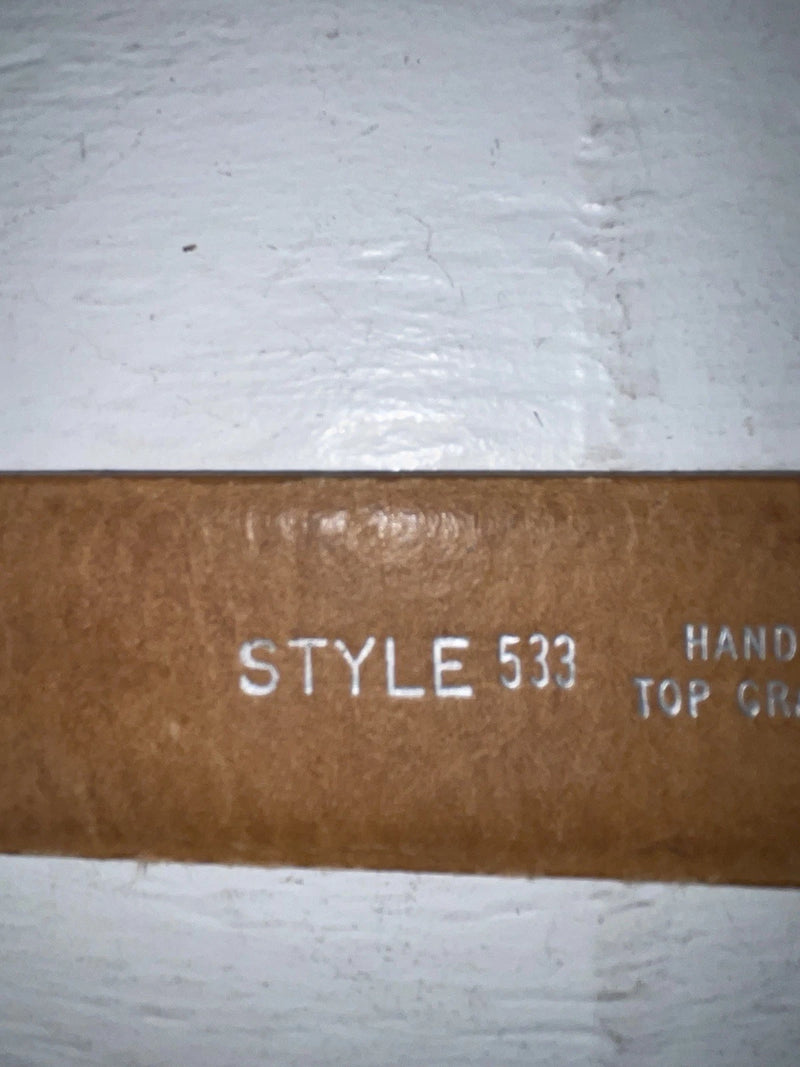 New Brown Genuine Leather Sand & Sage Tooled 28” Belt #533 NN-53