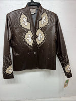 New Women’s 1849 Authentic Ranchwear Brown Western Show Jacket Small #3732 WW-5