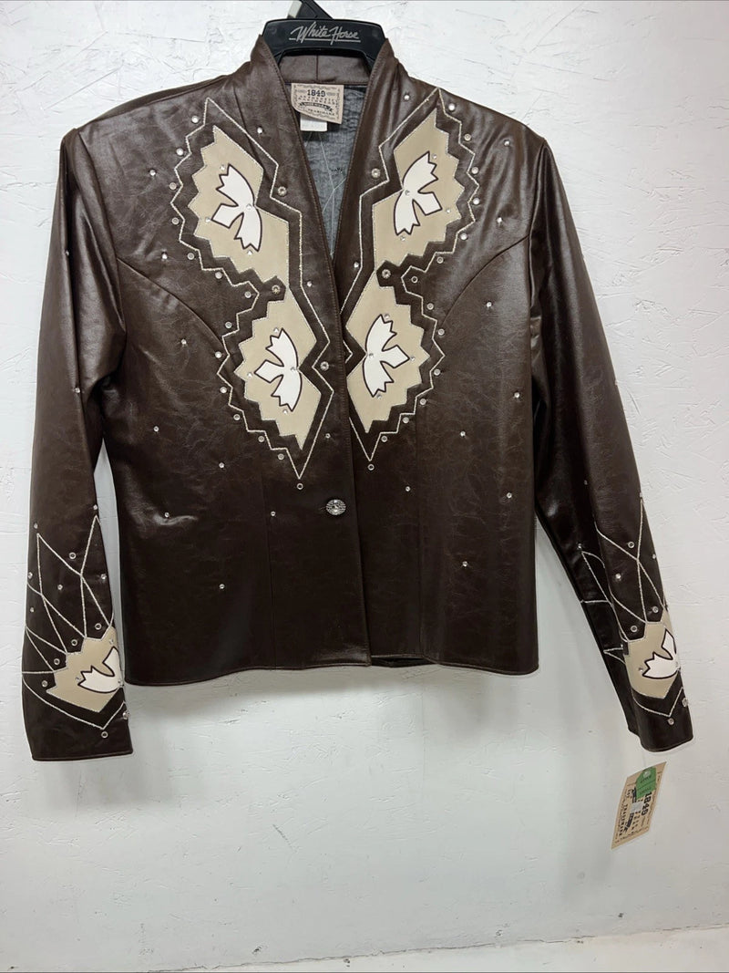New Women’s 1849 Authentic Ranchwear Brown Western Show Jacket Small #3732 WW-5