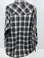 New Men’s ELY Cattleman Brown Flannel Long Sleeve Pearl Snap 2XL F-92