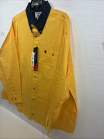 New Men’s PBR Wrangler Yellow Blue Long Sleeve Button Up 2XL T-28