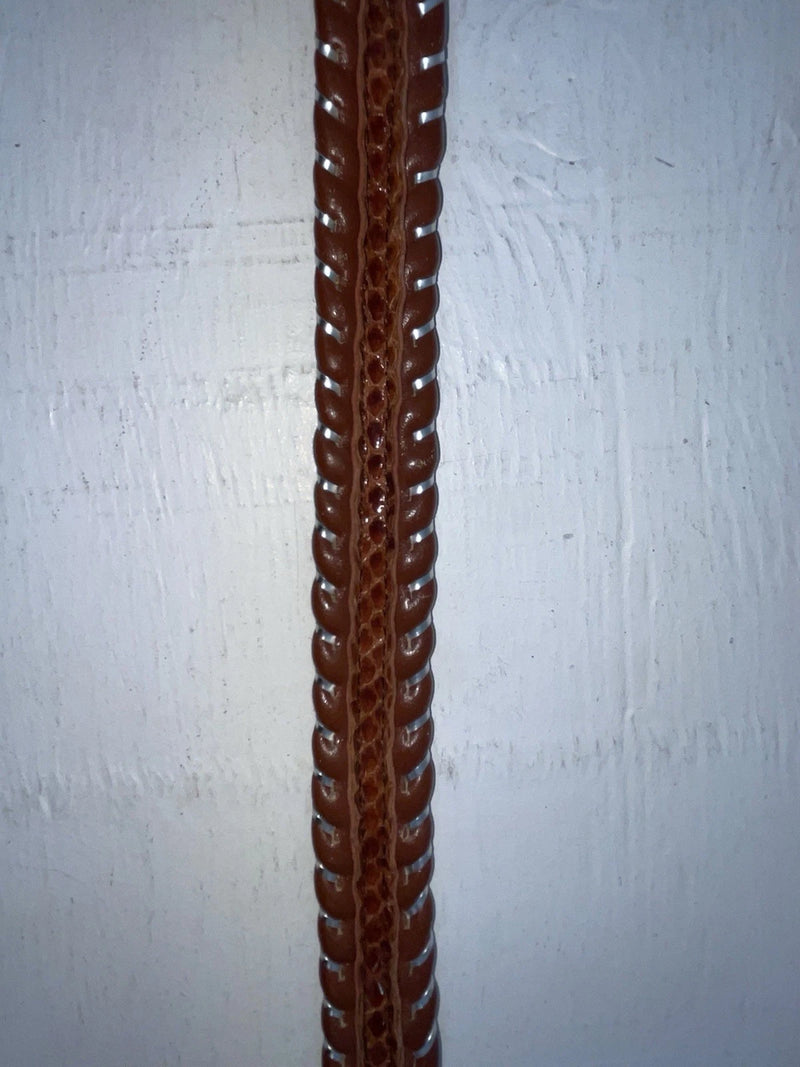 New Brown Genuine Leather Tex Tan Weaved 30” Belt #02/4564 JJ-131 