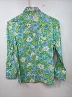 New Kids Rockmount Green Floral Long Sleeve Pearl Snap 8/30 LL-74