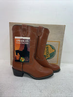 New Men’s Brown Texas Brand Cowboy Boots. B 111 5 D. 1-24