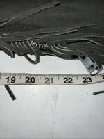 NOS Gray Show Chaps With Fringe Adjustable Waist 36” N-22