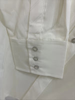 New Men’s White Horse Yellow Stripe Long Sleeve Pearl Snap XL T-77