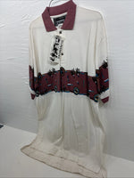 New Men’s GunSmoke White Red Short Sleeve Polo XL E-58