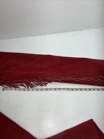 NOS Red Show Chaps With Fringe Adjustable Waist 38” L-34