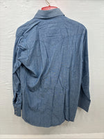 New Men’s Champion Western Blue Jean Long Sleeve Pearl Snap 16.5 Large AA-26