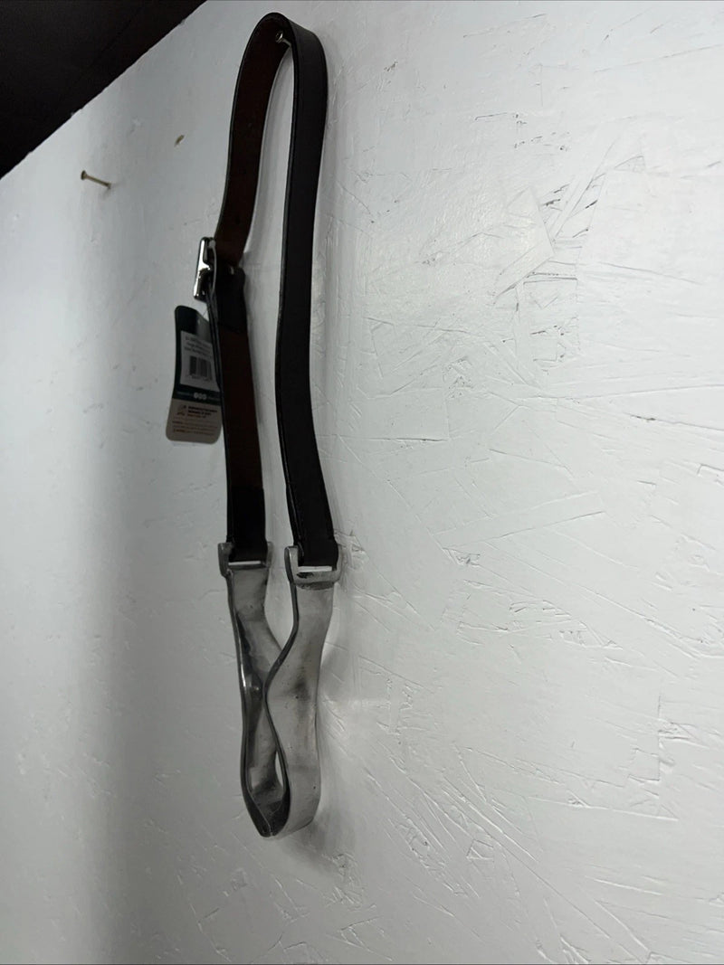 New Tough 1 Brown Aluminum Hinge Leather Strap Cribbing Collar #52-2085 W-52
