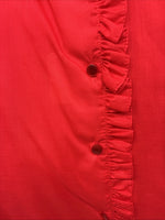 New Women’s H Bar C Red Short Sleeve Button Up Size 28 TT-63