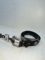New Black Genuine Leather Nocona Bling And Tooled 28” Belt #N2463401 NN-32