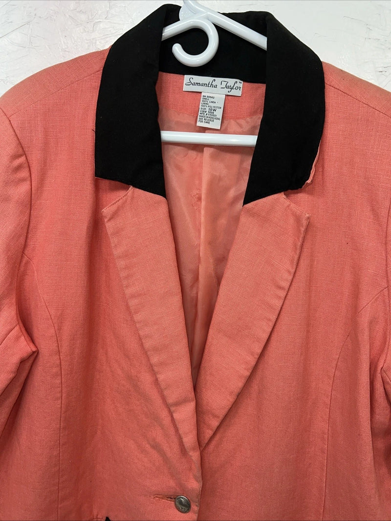 New Women’s Samantha Taylor Pink Blazer 18W #5699 UU-25