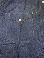 New Men’s Denim Karman Western Wear Pearl Snap Shirt. 15 X 33 Medium A-170
