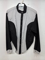 New Women’s Cowboy Threads Black White Long Sleeve Button Up Large TT-10