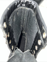 New Women’s Black Lace Up Acme Cowboy Boots. 88268 7 M. 17-39