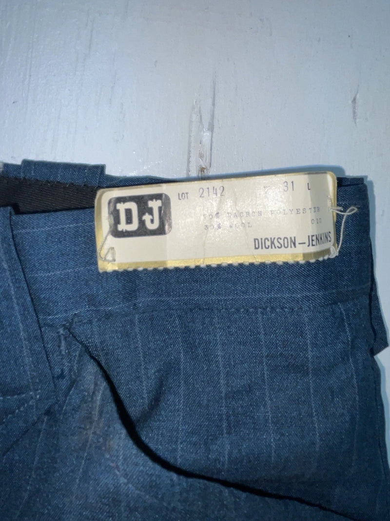 New Vintage Blue Dickson Jenkins Polyester Pants #2142 3A-49