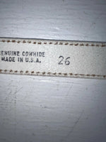New White Genuine Leather Tex Tan 26” Belt #028880 NN-43