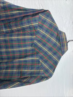New Men’s ELY Plains Green Multicolor Plaid Long Sleeve Pearl Snap Medium M-63