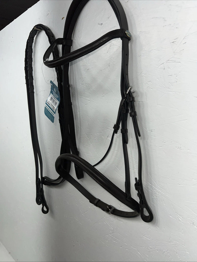 New EQUIROYAL Brown English Snaffle Bridle Full #21-9556-7-0 BB-13