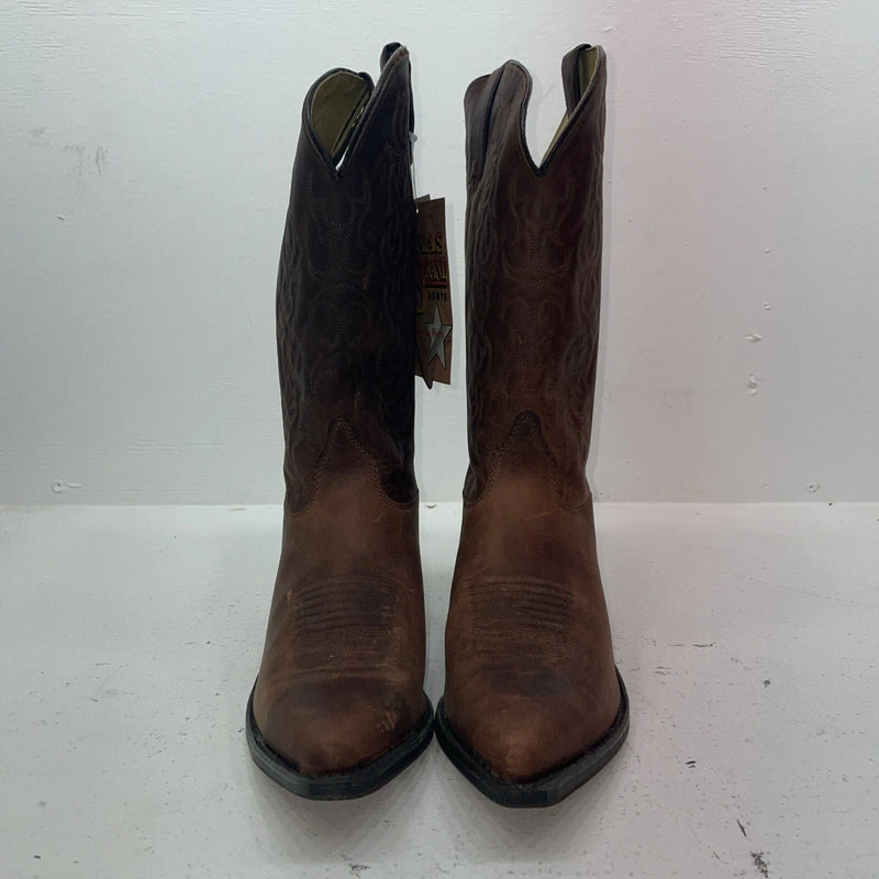 New Women’s Brown Texas Brand Cowboy Boots. 4909 9.5 9 1/2 M. 15-160