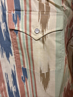 New Men’s ELY Cattleman Multicolor Camo Long Sleeve Pearl Snap 16.5 Large T-60