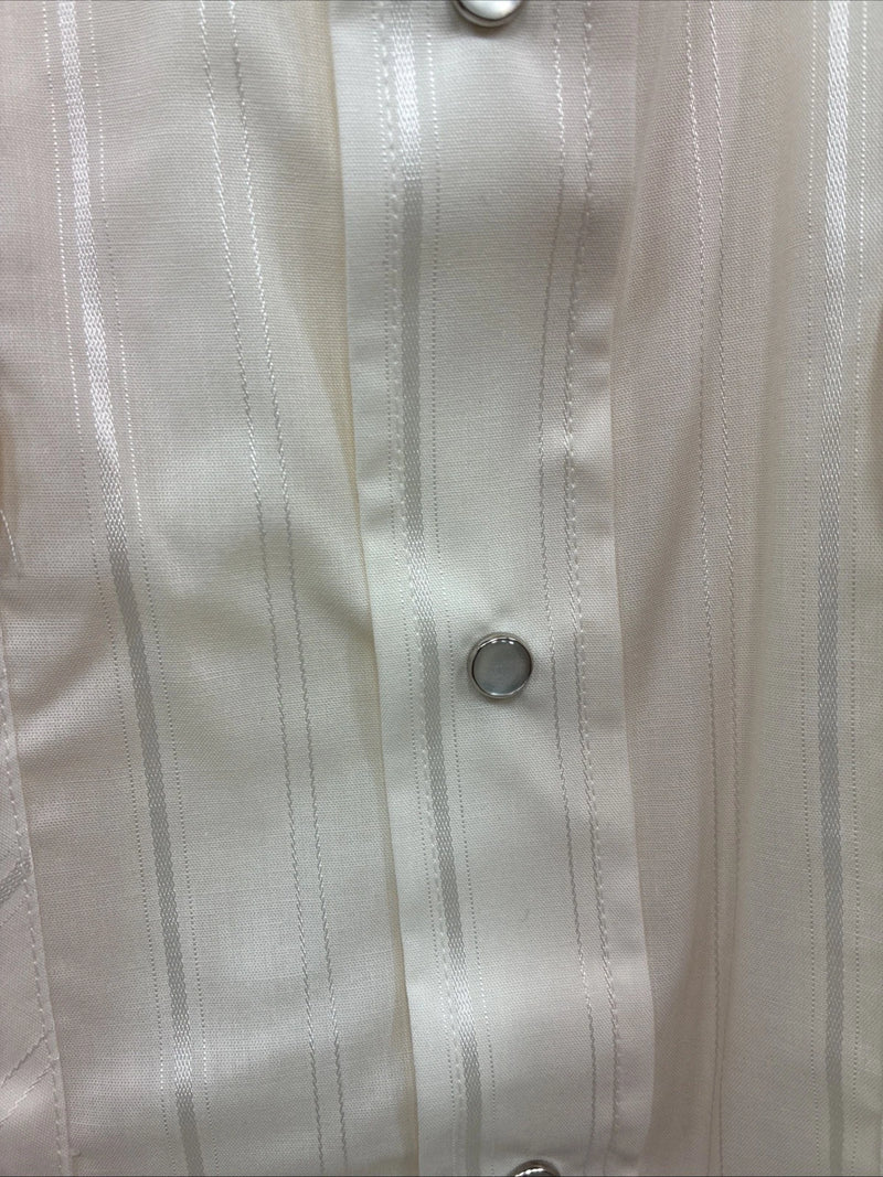 New Men’s Panhandle Slim Yellow Stripe Short Sleeve Pearl Snap 16.5 Large X-40