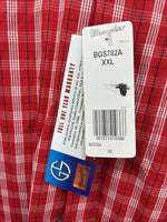 New Boy’s Wrangler Red Flannel Long Sleeve Button Up 2XL F-104