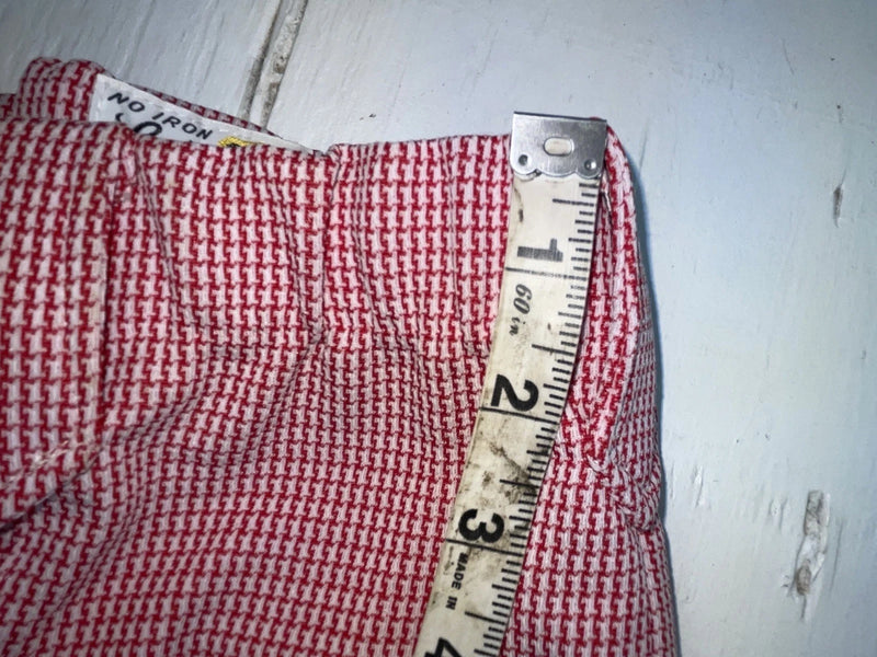 New Vintage Red Checkered Dickson Jenkins Polyester Pants #534 VV-72