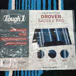 New Tough 1 Blue Black Felt Drover Saddle Pad 32x32 #31-650 Pad-16 