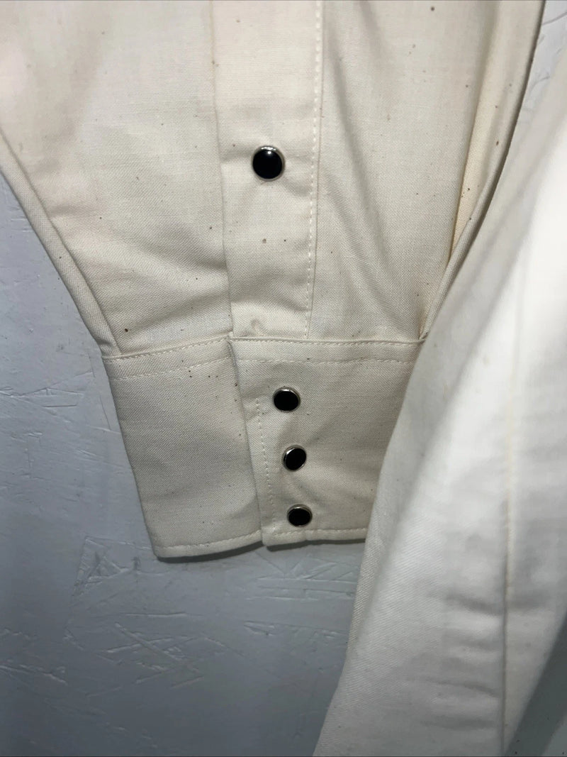 New Men’s Blue White Brooks&Dunn Long Sleeve Pearl Snap Shirt. 16.5x34 L P-63