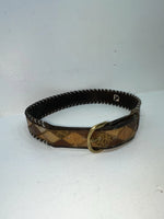 New Brown Genuine Leather Weaved And Stitched 32” Belt #8350 Z-41