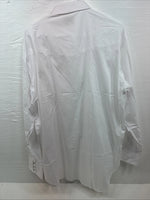 New Men’s ELY Cattleman White Long Sleeve Pearl Snap 18.5 X 36 2XL X-75