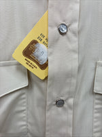 New Men’s H Bar C Tan Short Sleeve Pearl Snap Large J-80