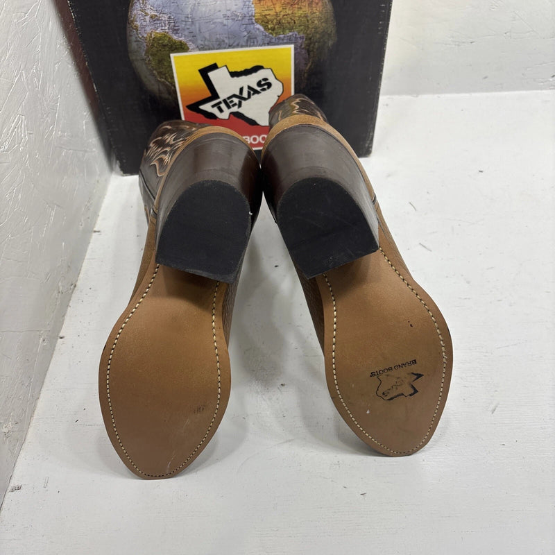 New Brown Texas Boots 8.5  3-12